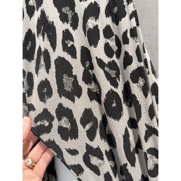 LK Bennett Size US6 Gray Black Leopard Print Long Sleeve Belted Dress READ - Picture 8 of 10
